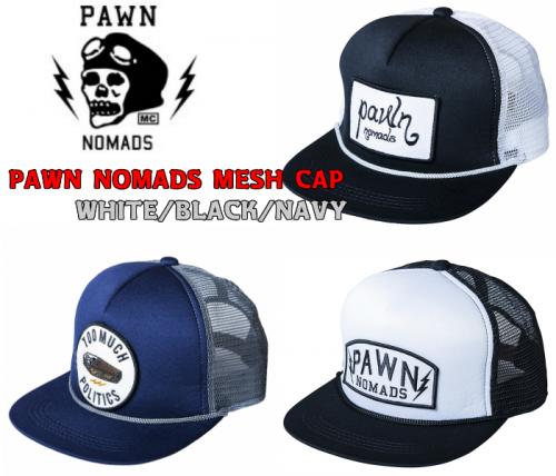PAWN NOMADS MESH CAP 92907 WHITE/BLACK/NAVY(パウン・ノマドメッシュキャップト・ホワイト/ブラック/ネイビー)