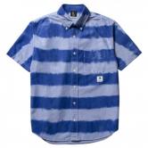 【SALE 40%OFF】PAWN TIE DYE PRISONER S/S SHIRT7305 WHITE・BLUE・GRAY(パウン・タイダイ プリズナー半袖シャツ・ホワイト/ブルー/グレー)