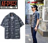 AT-DIRTY READY S/S SHIRT  BLACK(アットダーティー・レディーショートスリーブシャツ・ブラック)