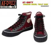 AT-DIRTY SNEAKER MODEL "MILE" HIGH BURGUNDY(アットダーティー・スネーカーモデル"マイル"ハイカットスニーカー・バーガンディ)