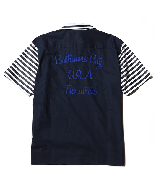 【SALE 40%OFF】CUTRATE BOWLING SHIRT  NAVY(カットレイト・半袖ボーリングシャツ・ネイビー)