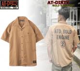 AT-DIRTY BOLD S/S SHIRT  BEIGE(アットダーティー・ボルド半袖シャツ・ベージュ)