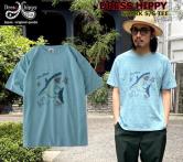 DRESS HIPPY SHARK S/S TEE  SAX(ドレスヒッピー・シャーク半袖Tシャツ・サックス)