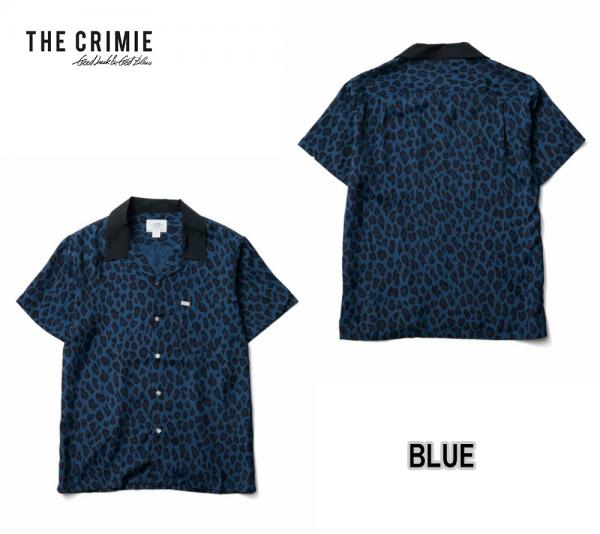 CRIMIE LEOPARDO RAYON S/S SHIRT BLUE/KHAKI(クライミー・レオパードレーヨン半袖シャツ・ブルー/カーキ)