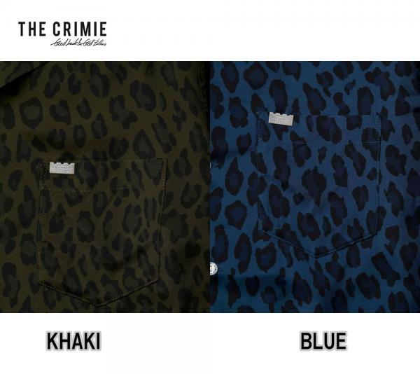 CRIMIE LEOPARDO RAYON S/S SHIRT BLUE/KHAKI(クライミー・レオパードレーヨン半袖シャツ・ブルー/カーキ)