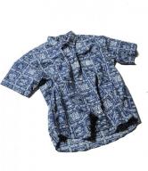 【SALE 40%OFF】CUTRATE S/S ALLOVER PATTERN SHIRT NAVY(カットレート・オールオーバーパターンシャツ・ネイビー)