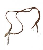 CUTRATE KNIFE FEATHER NECKLACE BROWN BY LARRY SMITH MADE(カットレート・ナイフフェザーネックレス・ ブラウン・ラリースミス)
