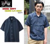 DRESS HIPPY CROWN S/S SHIRT NAVY(ドレスヒッピー・クラウン半袖シャツ・ネイビー)