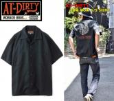 AT-DIRTY POW WOW S/S SHIRT  BLACK(アットダーティー・パウワウショートスリーブシャツ・ブラック)