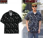 AT-DIRTY FLAMES S/S SHIRT BLACK(アットダーティー・フレームス半袖シャツ・ブラック)