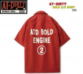 AT-DIRTY BOLD S/S SHIRT  RED(アットダーティー・ボルド半袖シャツ・レッド)