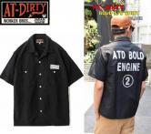 AT-DIRTY BOLD S/S SHIRT  BLACK(アットダーティー・ボルド半袖シャツ・ブラック)