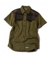 【SALE 50%OFF】CUTRATE S/S COTTON TWILL WESTERN SHIRT OLIVE(カットレート・S/Sコットンツイルウエスタンシャツ・オリーブ)