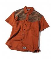 【SALE 50%OFF】CUTRATE S/S COTTON TWILL WESTERN SHIRT ORANGE(カットレート・S/Sコットンツイルウエスタンシャツ・オレンジ)