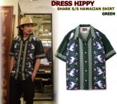 DRESS HIPPY SHARK S/S HAWAIIAN SHIRT GREEN(ドレスヒッピー・シャークショートスリーブハワイアンシャツ・グリーン)