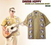 DRESS HIPPY SHARK S/S HAWAIIAN SHIRT BEIGE(ドレスヒッピー・シャークショートスリーブハワイアンシャツ・ベージュ)