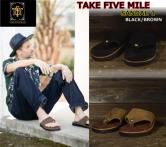 TAKE FIVE MILE "SANDAL Ⅰ" BLACK/BROWN(テイクファイブマイル・サンダル1・ブラック/ブラウン)