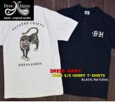 DRESS HIPPY TIGER S/S HENRY T-SHIRTS BLACK/NATURAL(ドレスヒッピー・タイガー半袖ヘンリーTシャツ・ブラック/ナチュラル)