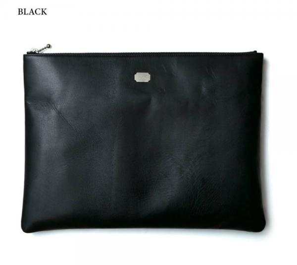 CRIMIE LEATHER CLUTCH BAG BLACK(クライミー・レザークラッチバッグ ...