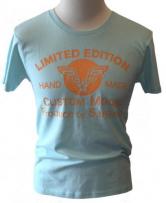 Sanngacio Crew Tシャツ LIGHT BLUE×ORANGE(サンガッチョ　くるーTしゃつ　水色×オレンジ)