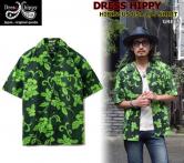 DRESS HIPPY HIBISCUS USA S/S SHIRT GREEN(ドレスヒッピー・ハイビスカスUSAショートスリーブシャツ グリーン)