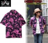 DRESS HIPPY HIBISCUS USA S/S SHIRT PINK(ドレスヒッピー・ハイビスカスUSAショートスリーブシャツ ピンク)