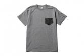 CUTRATE LEATHER POCKET T-SHIRT  GRAY(カットレート・レザーポケットTシャツ・グレー)