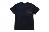 CUTRATE LEATHER POCKET T-SHIRT  NAVY(カットレート・レザーポケットTシャツ・ネイビー)