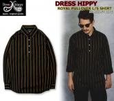 DRESS HIPPY ROYAL PULLOVER L/S SHIRT BLACK STRIPE(ドレスヒッピー・ロイヤルプルオーバーロングスリーブシャツ・ブラックストライプ)