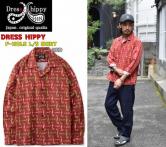 DRESS HIPPY F-HOLE L/S SHIRT RED(ドレスヒッピー・fホールロングスリーブシャツ・レッド)