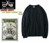 DRESS HIPPY PACK TEE L/S HENRY POCKET BLACK(ドレスヒッピー・パックティーロングスリーブヘンリーポケット・ブラック)