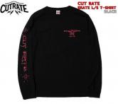 CUTRATE  SKATE L/S T-SHIRT BLACK(カットレート・スケートロングスリーブTシャツ・ブラック)