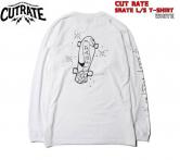 CUTRATE  SKATE L/S T-SHIRT WHITE(カットレート・スケートロングスリーブTシャツ・ホワイト)