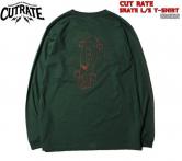 CUTRATE  SKATE L/S T-SHIRT GREENY(カットレート・スケートロングスリーブTシャツ・グリーン)