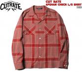 CUTRATE AFGHAN CHECK L/S SHIRT RED(カットレイト・アフガンチェックロングスリーブシャツ・レッド)