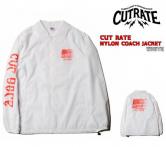 【SALE 30%OFF】　CUTRATE NYLON COACH JACKET WHITE(カットレート・ナイロンコーチジャケット・ホワイト)