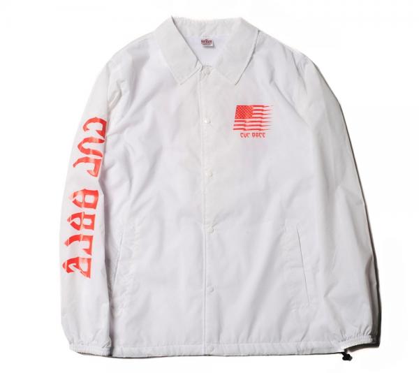 CUTRATE NYLON COACH JACKET WHITE(カットレート・ナイロンコーチ 