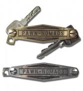 PAWN NOMADS PLATE KEY HOLDER 96907 SILVER BRASS(パウン・ノマド プレートキーホルダー・シルバー ブラス)