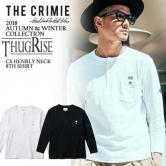 CRIMIE  CS HENRLY NECK 8TH SHIRT・WHITE/BLACK (クライミー・CSヘンリーネック8分袖Tシャツ・ホワイト/ブラック)