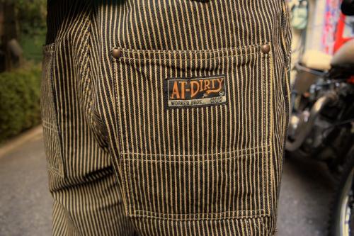 AT-DIRTY WORKERS PANTS BROWN HICKORY(アットダーティ-・ワーカーズ