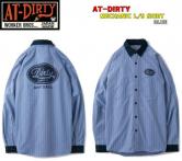 AT-DIRTY MECHANIC L/S SHIRT  BLUE(アットダーティー・メカニックロングスリーブシャツ・ブルー)