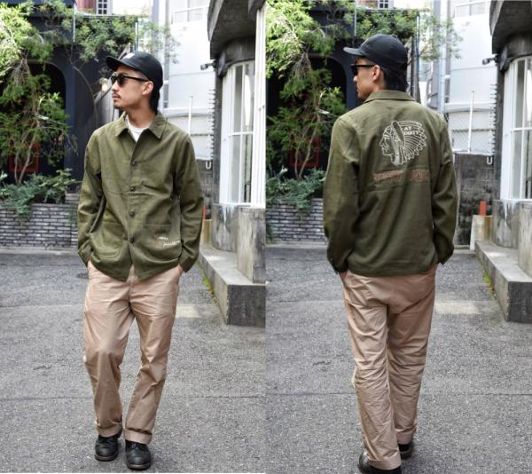 AT-DIRTY POWWOW SHIRT JACKET OLIVE(アットダーティー・パウパウ