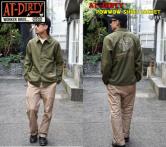 AT-DIRTY POWWOW SHIRT JACKET OLIVE(アットダーティー・パウパウシャツジャケット・オリーブ)