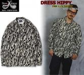 DRESS HIPPY INK L/S SHIRT WHITE/BEIGE(ドレスヒッピー・インクロングスリーブシャツ・ホワイト/ベージュ)