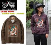 DRESS HIPPY　DRAGON L/S SHIRT  BROWN(ドレスヒッピー・ドラゴンロングスリーブシャツ・ブラウン)