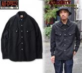 AT-DIRTY RODEO L/S SHIRT BLACK(Iアットダーティ・ロデオロングスリーブシャツ・ブラック)