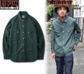 AT-DIRTY RODEO L/S SHIRT GREEN(Iアットダーティ・ロデオロングスリーブシャツ・グリーン)