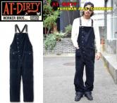 AT-DIRTY FIREMAN ALLS CORDUROY  NAVY(アットダーティ-・ファイヤーマンオーバーオールコーデュロイ・ネイビー)