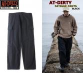 AT-DIRTY FATIGUE PANTS BLACK(Iアットダーティ・ファティーグパンツ・ブラック)