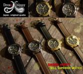 DRESS HIPPY MILL SUPERIOR WATCH BLACK×SILVER/BLACK×GOLD/BROWN×SILVER/BROWN×GOLD(ドレスヒッピー・ミルスペリアー・ブラック×シルバー/ブラック×ゴールド/ブラウン×シルバー/ブラウン×ゴールド)